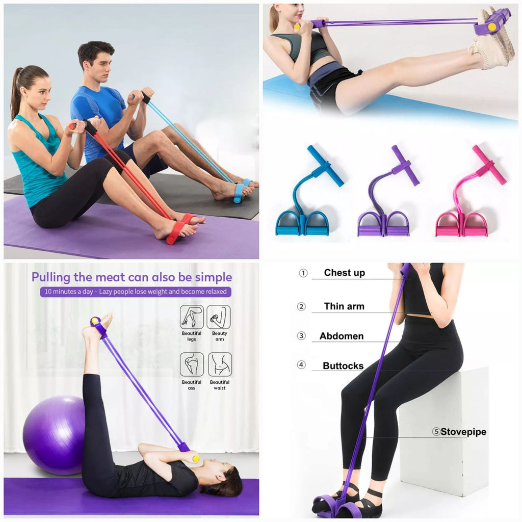 Foot Pedal Resistance Band – Tummy Trimmer & Full Body Workout Rope