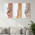 3 Pcs Wooden Sticky Wall Frames – 8x11 Inch Decorative Wall Tiles