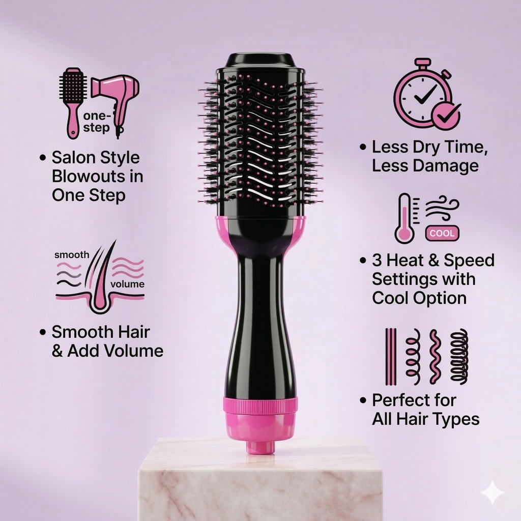 3-in-1 Hair Dryer Brush