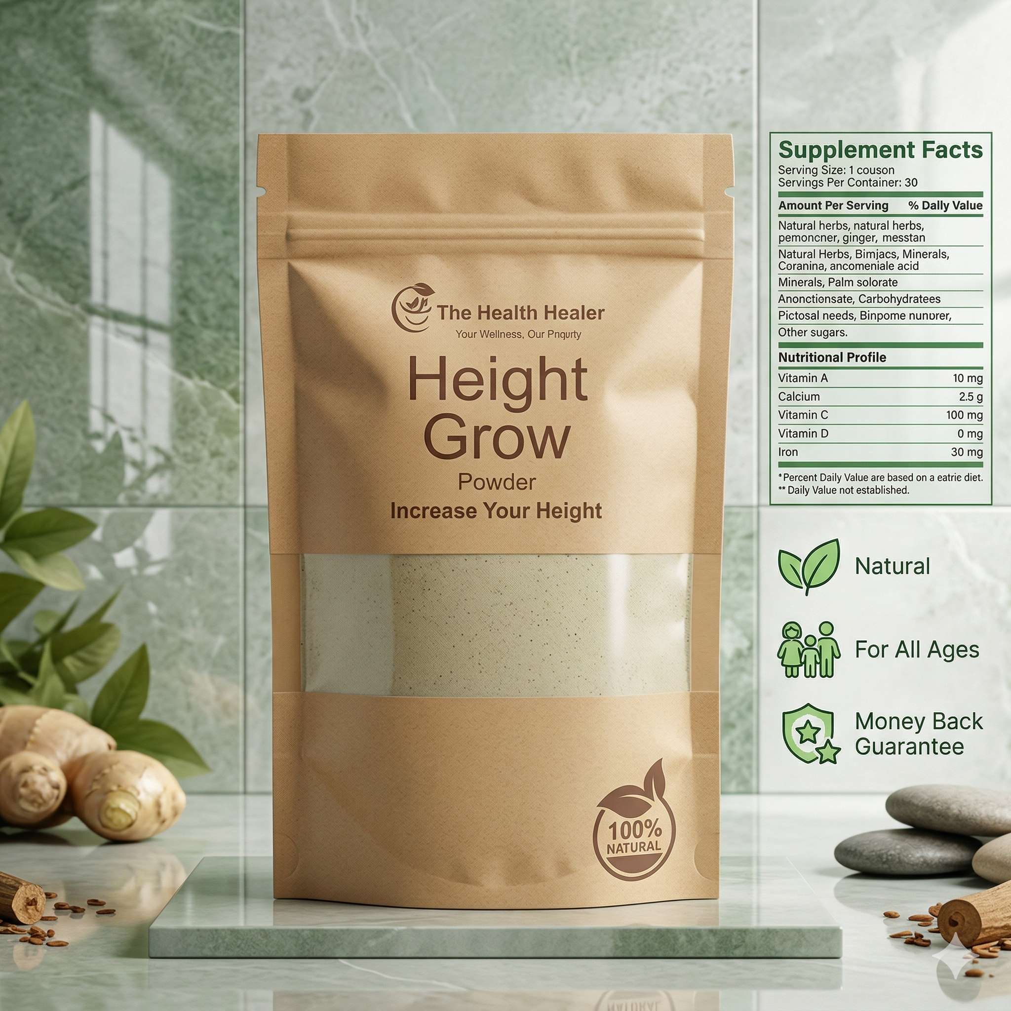 Height Powder (for Bone & Growth Support) Buy 1 get free