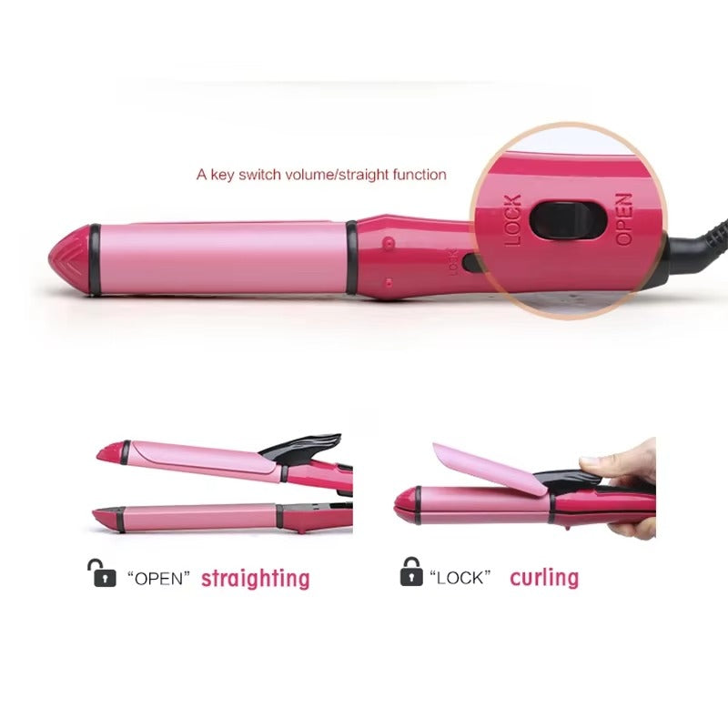 2-in-1 Hair Straightener & Curler