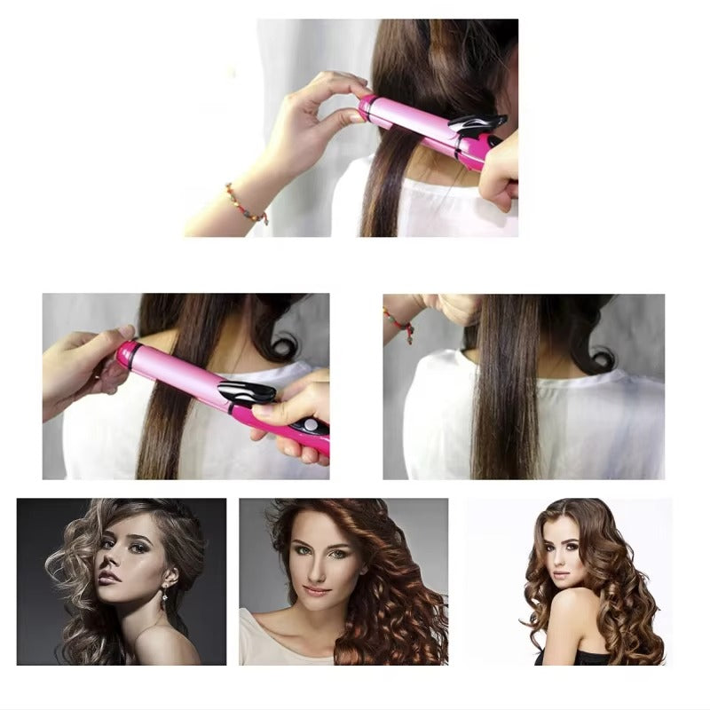 2-in-1 Hair Straightener & Curler